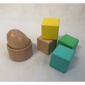 Lovevery Wooden Toy Bundle blocks & egg cup